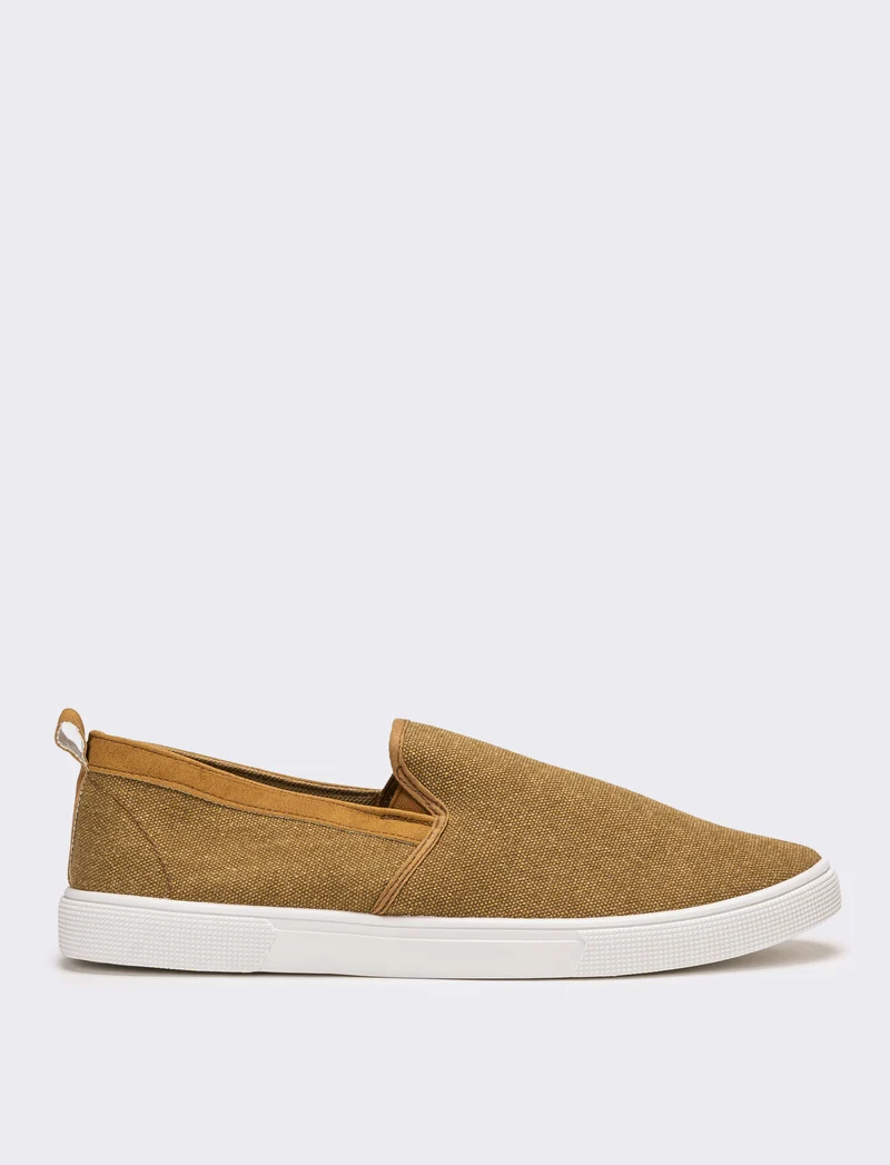 Slip-on da uomo in canvas - Cammello