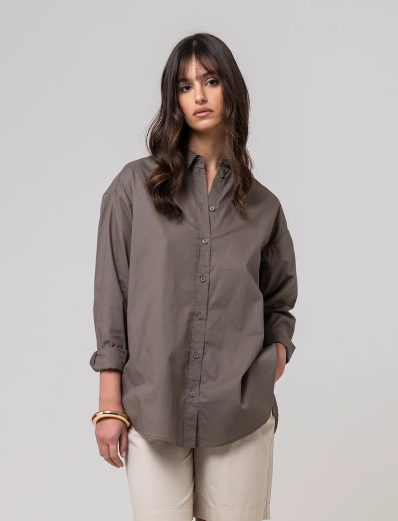 Camicia basica da donna - Verde salvia