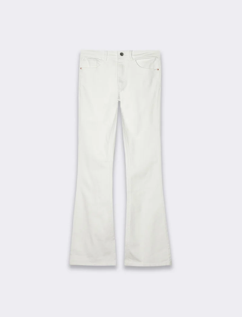 Denim bootcut regular waist da donna - Bianco