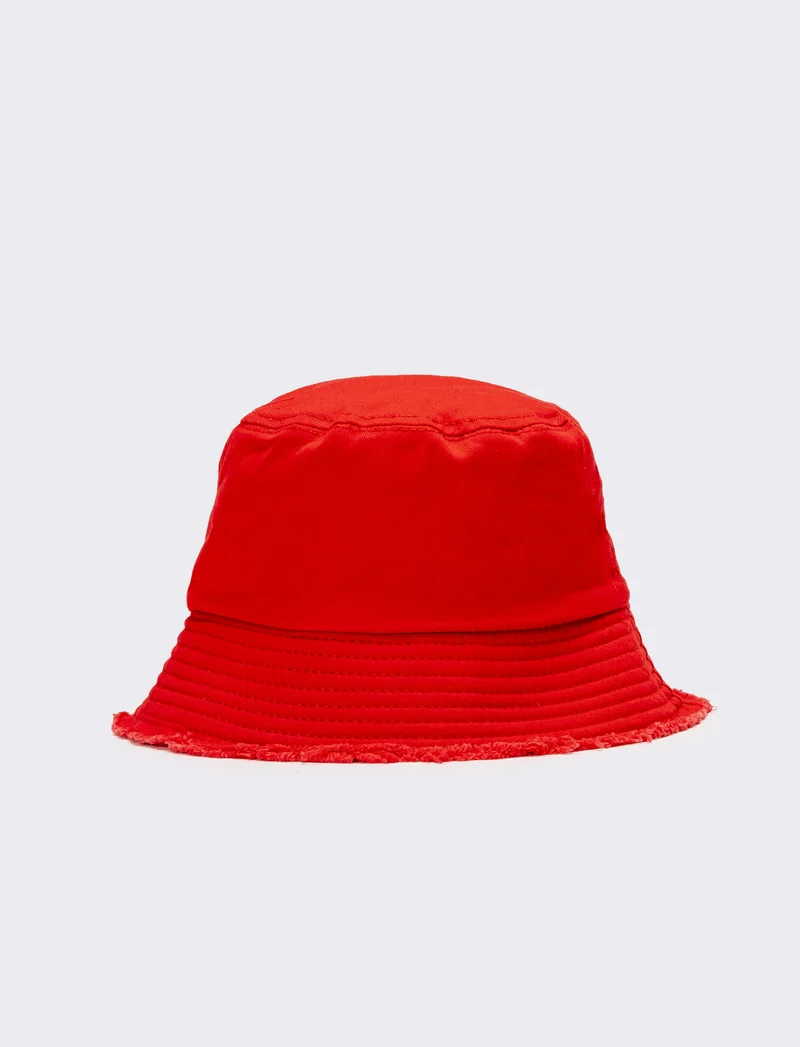 Cappello donna pescatore sfrangiato - Rosso