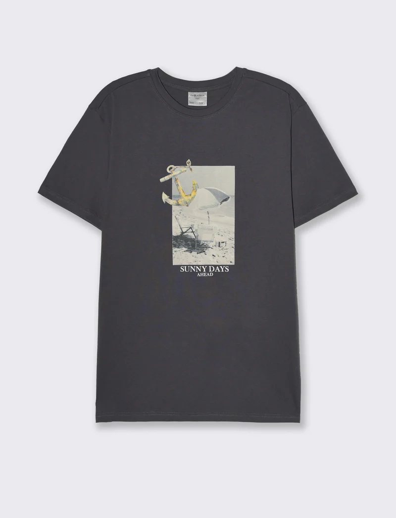 T-shirt regular fit con stampa da uomo - Avion
