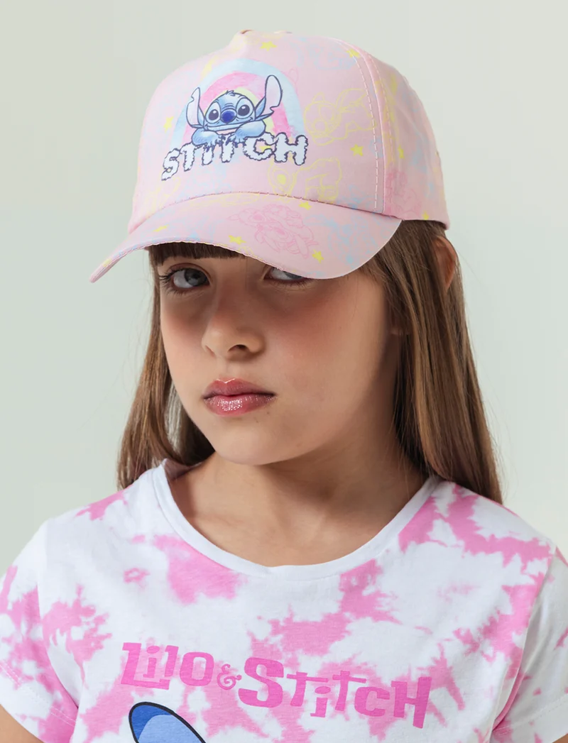 Cappello bambina stitch baseball - Rosa
