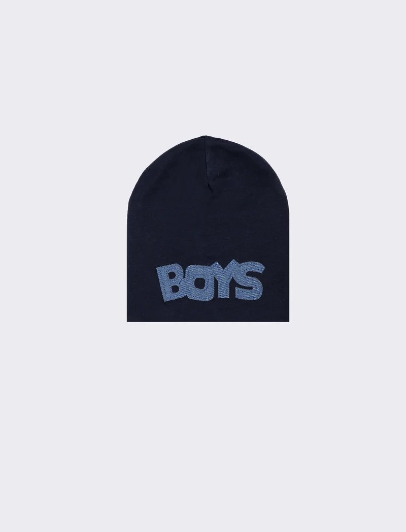 Cappello cuffia bambino righe misure 52-54 - Blu