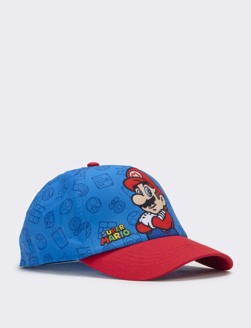 Cappello bambino modello baseball mario bros - Blu