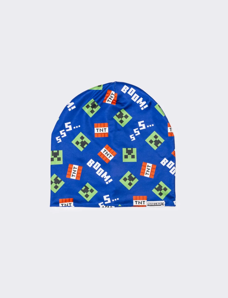 Cappello bambino cuffia minecraft - Blu