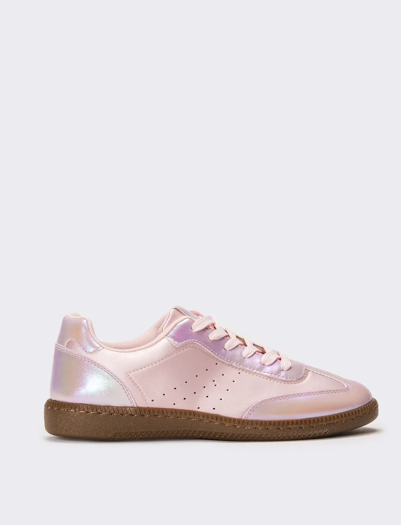 Sneakers in raso da donna - Rosa