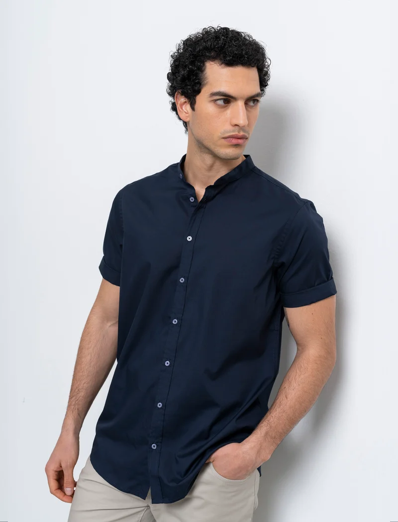 Camicia basic regular fit easy iron da uomo - Blu