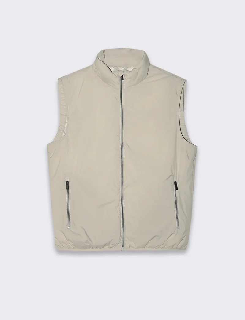 Giubbotto basic smanicato da uomo - Grigio ghiaccio