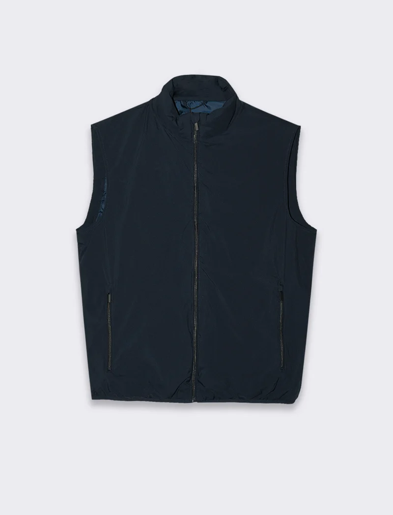 Giubbotto basic smanicato da uomo - Blu
