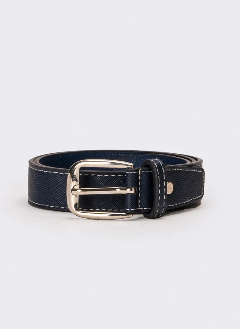 Cintura bambino in saffiano - Nero