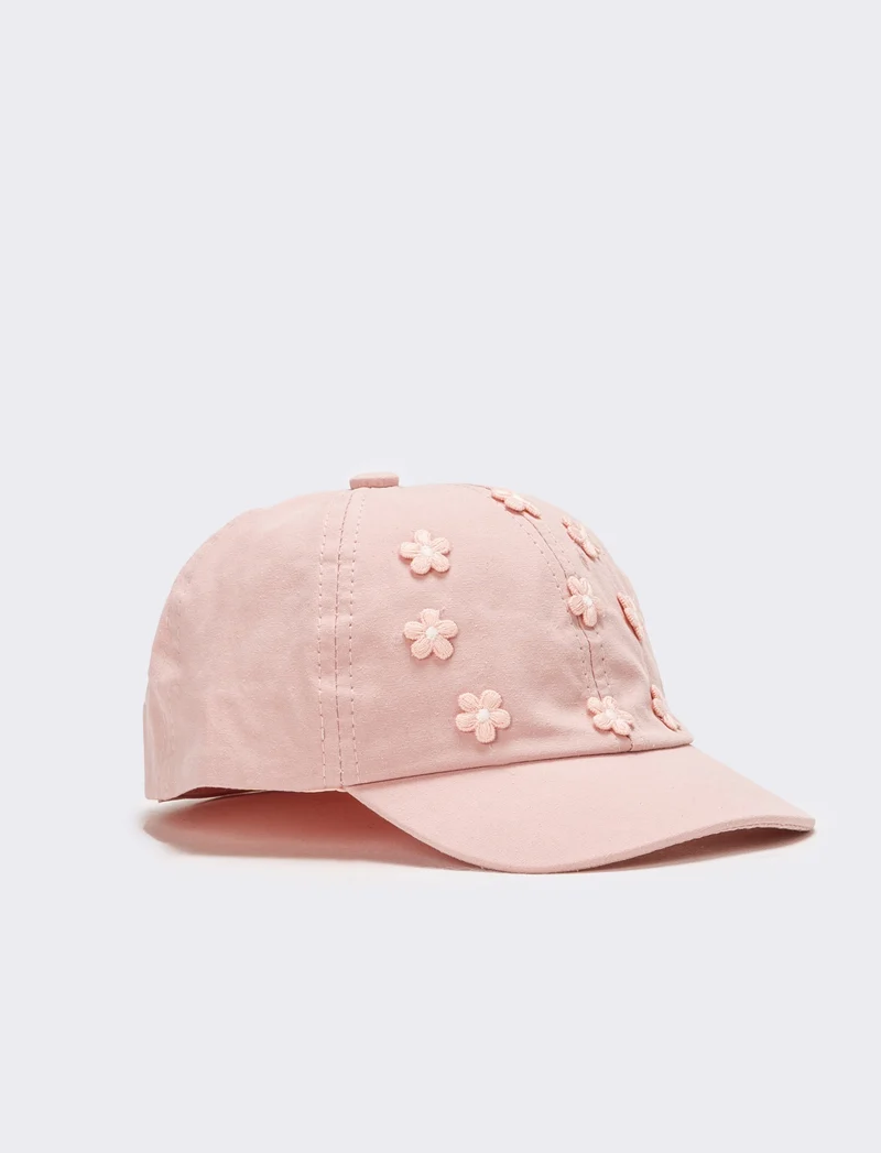 Cappello bambina baseball con margherite - Rosa