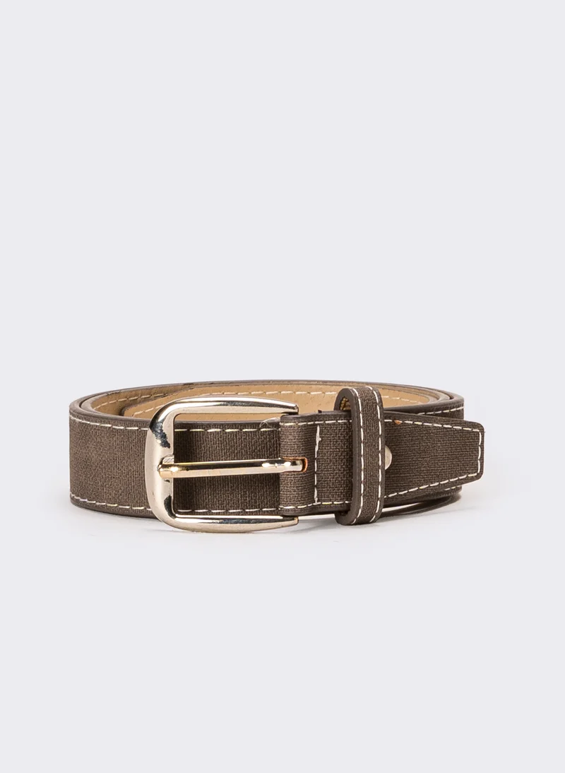 Cintura bambino con impunture - Grigio