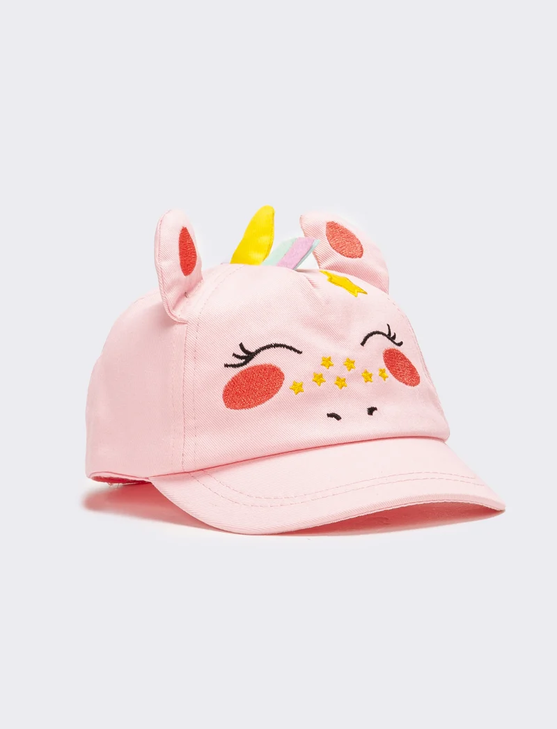 Cappello neonata baseball unicorno - Rosa