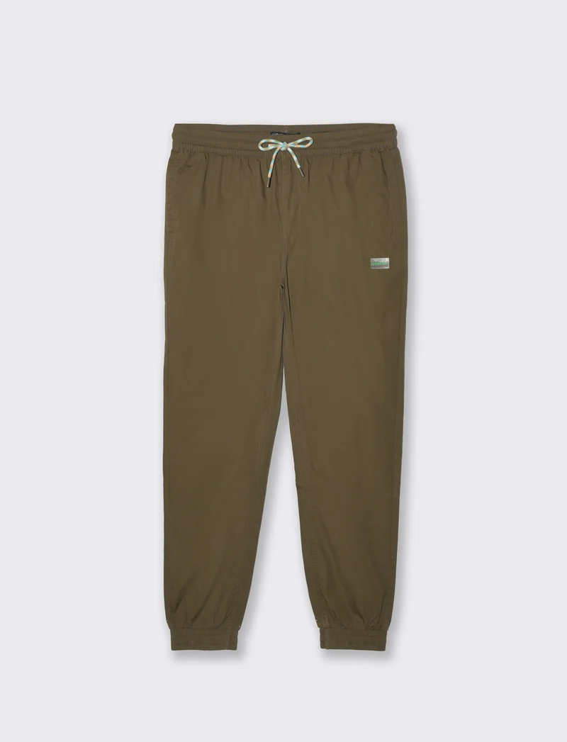 Pantaloni jogger in cotone da uomo - Verde kaki