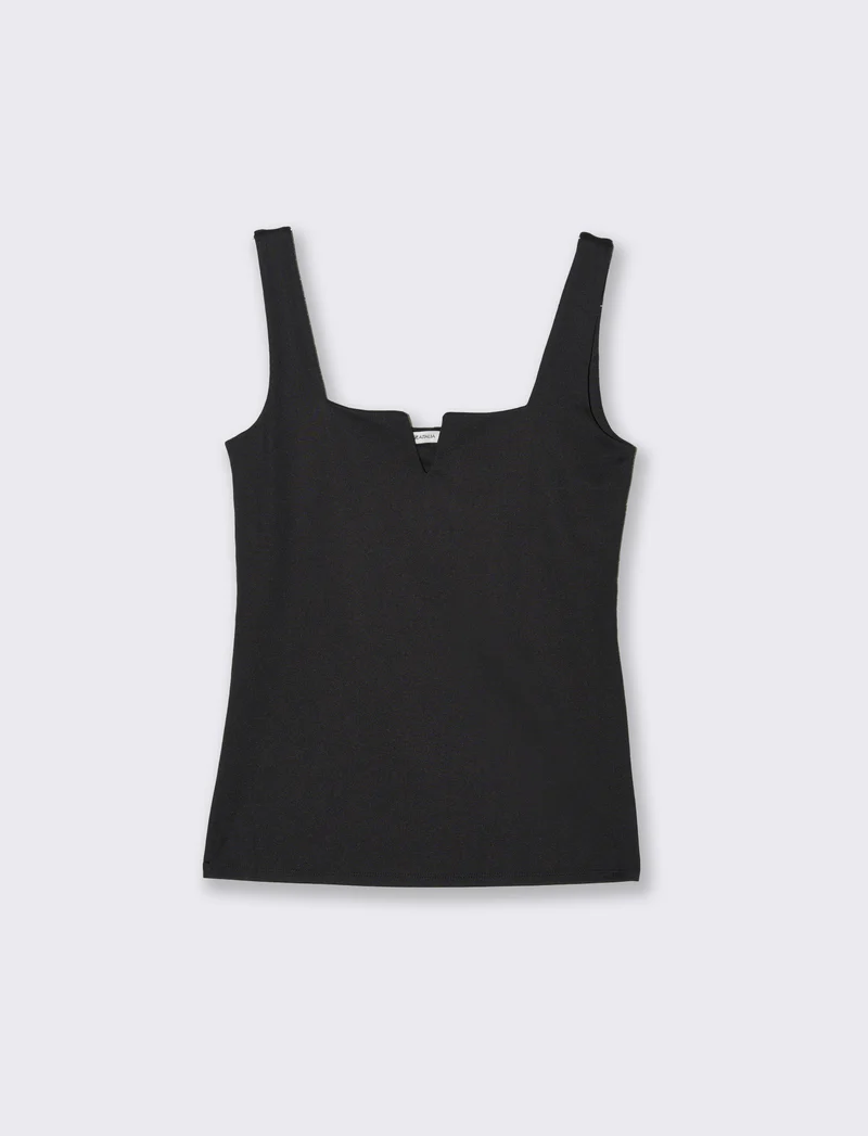 Top con spallina larga da donna - Nero