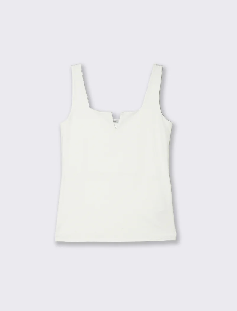 Top con spallina larga da donna - Bianco latte