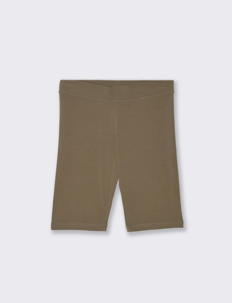 Leggings corto basico da donna - Verde salvia