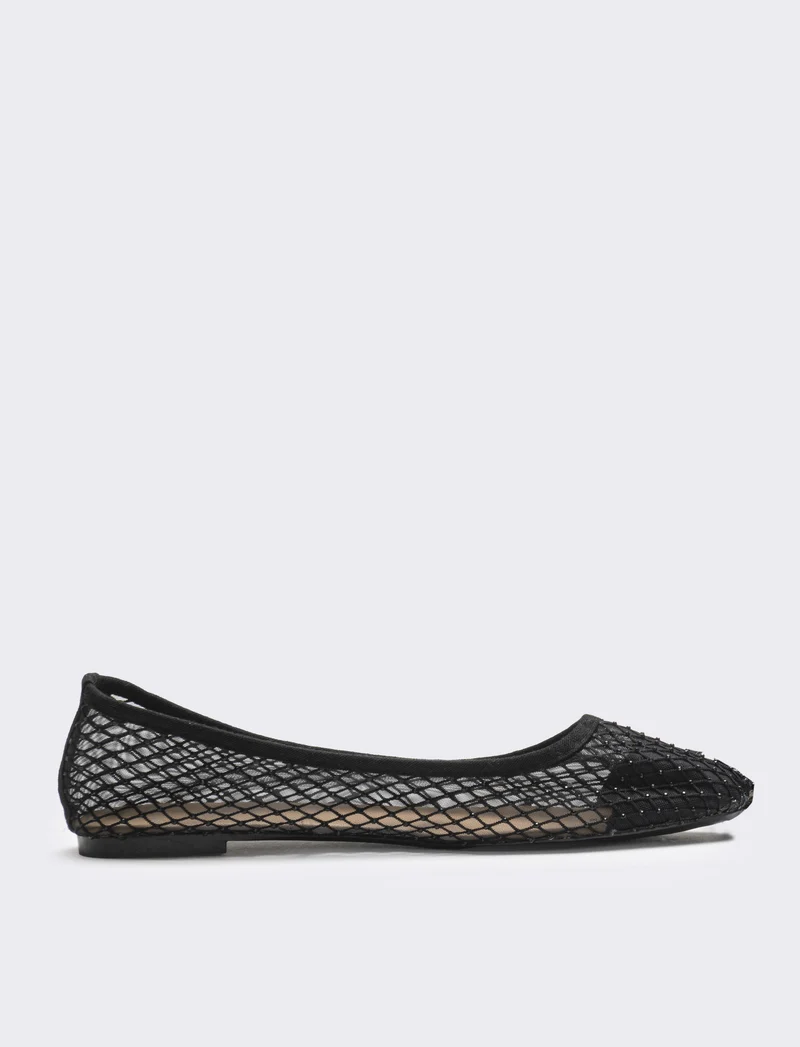 Ballerina da donna in rete - Nero