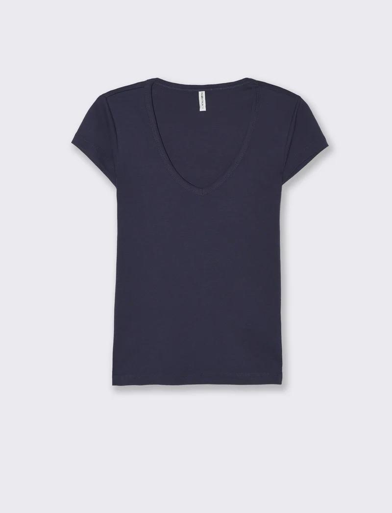 T-shirt basica da donna - Blu