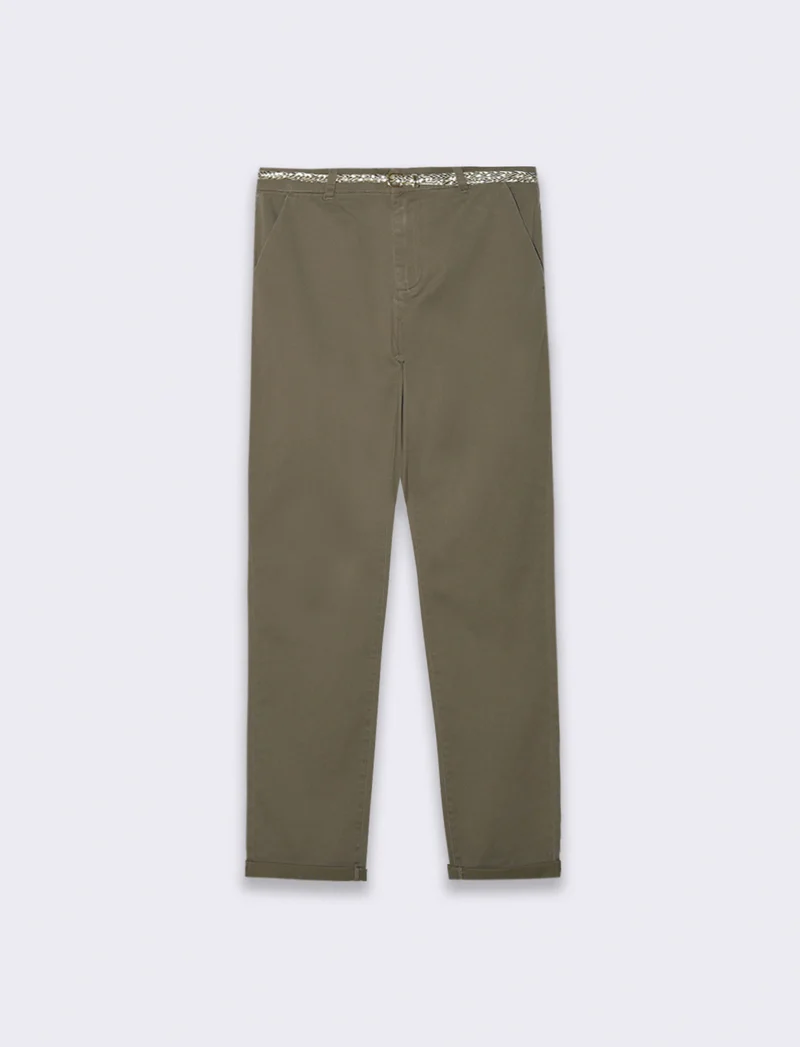 Pantalone con cintura da donna - Verde salvia