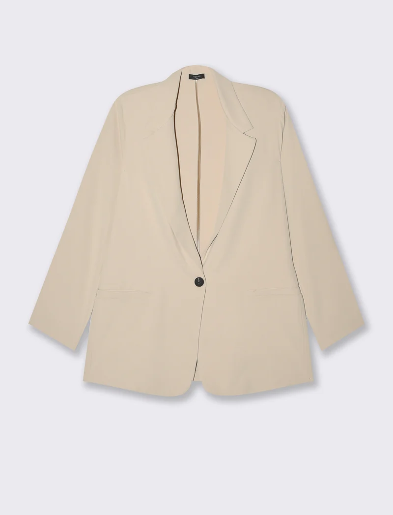 Giacca monopetto over - Beige