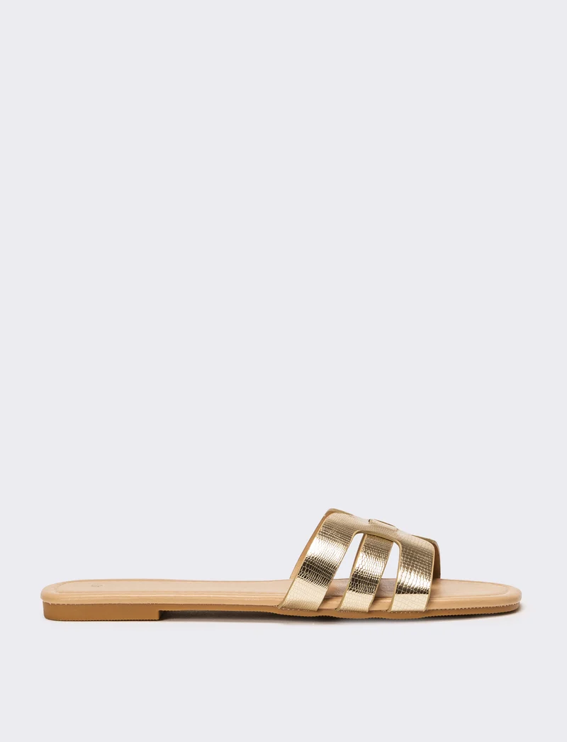 Mule da donna incrociata - Oro
