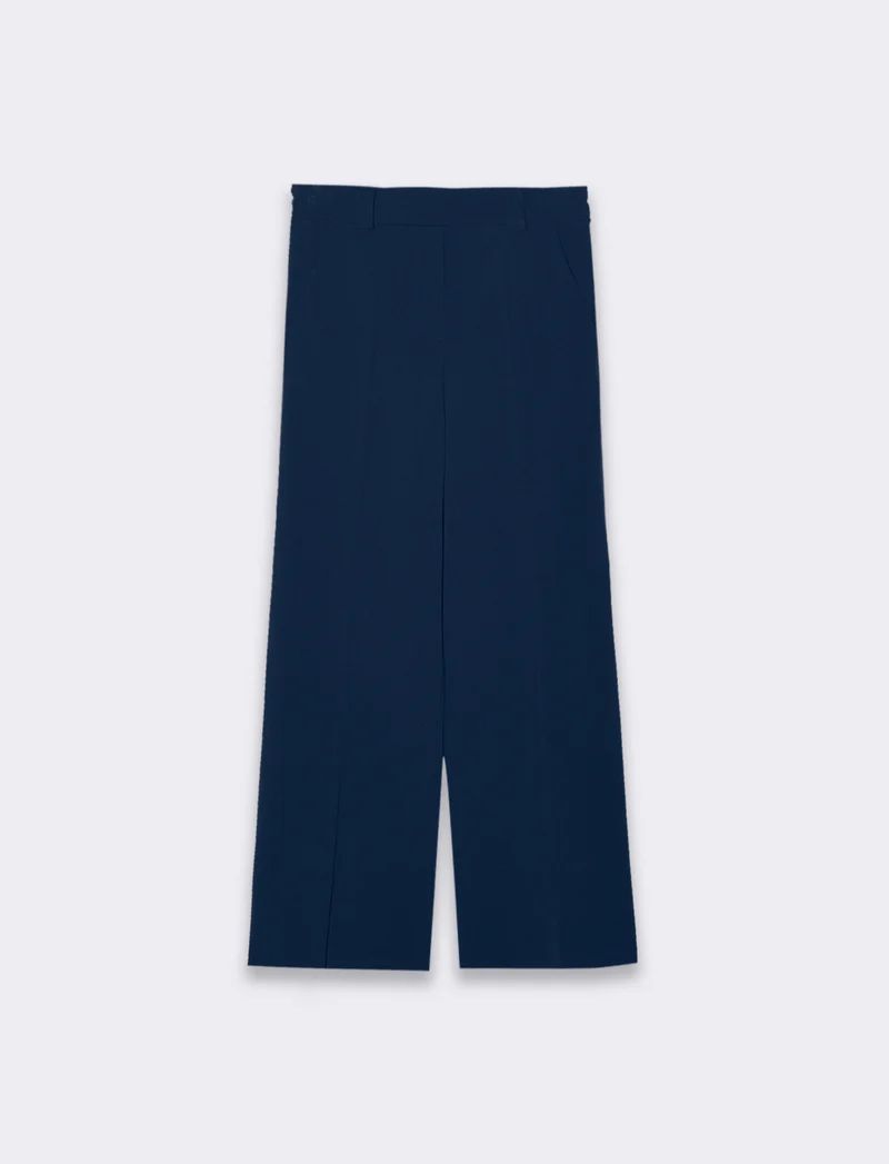 Pantalone a palazzo confort fit da donna - Blu