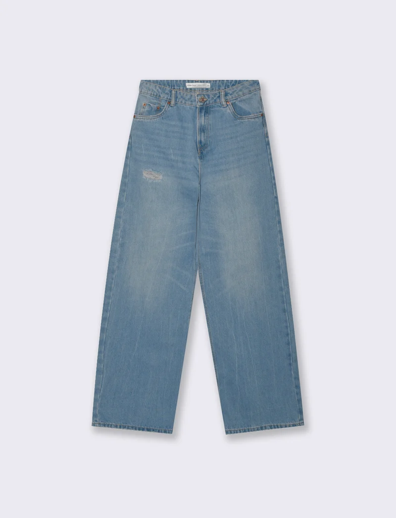 Jeans a gamba larga da donna - Denim