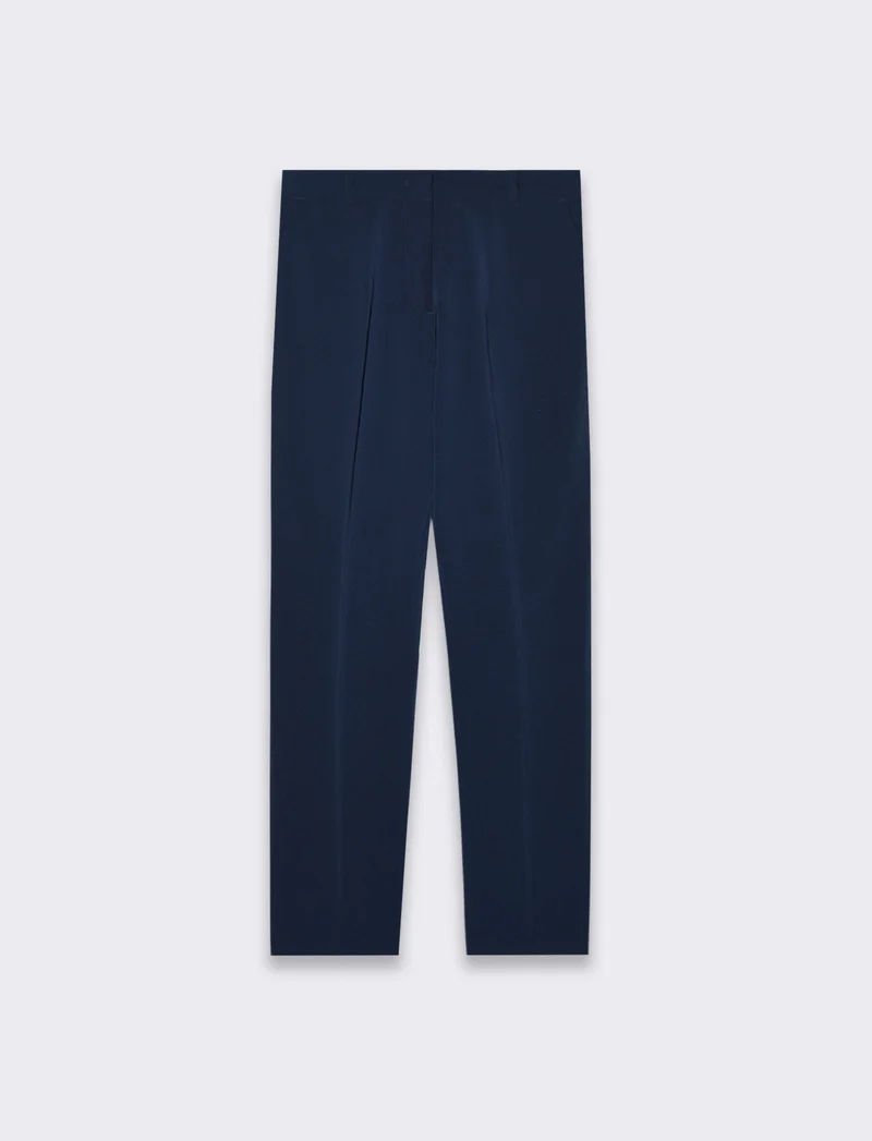 Pantalone skinny con elastico in vita da donna - Blu