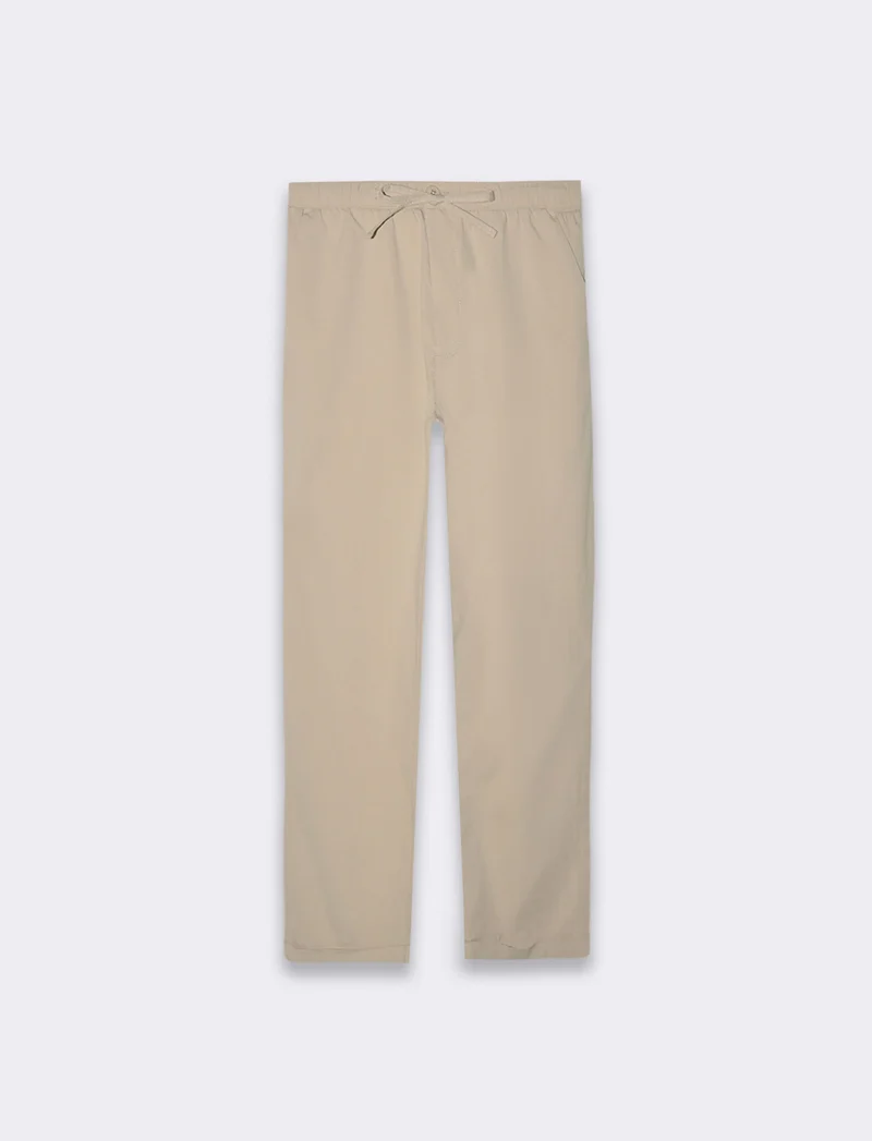 Pantaloni chino jogger struttura ottoman da uomo - Sabbia