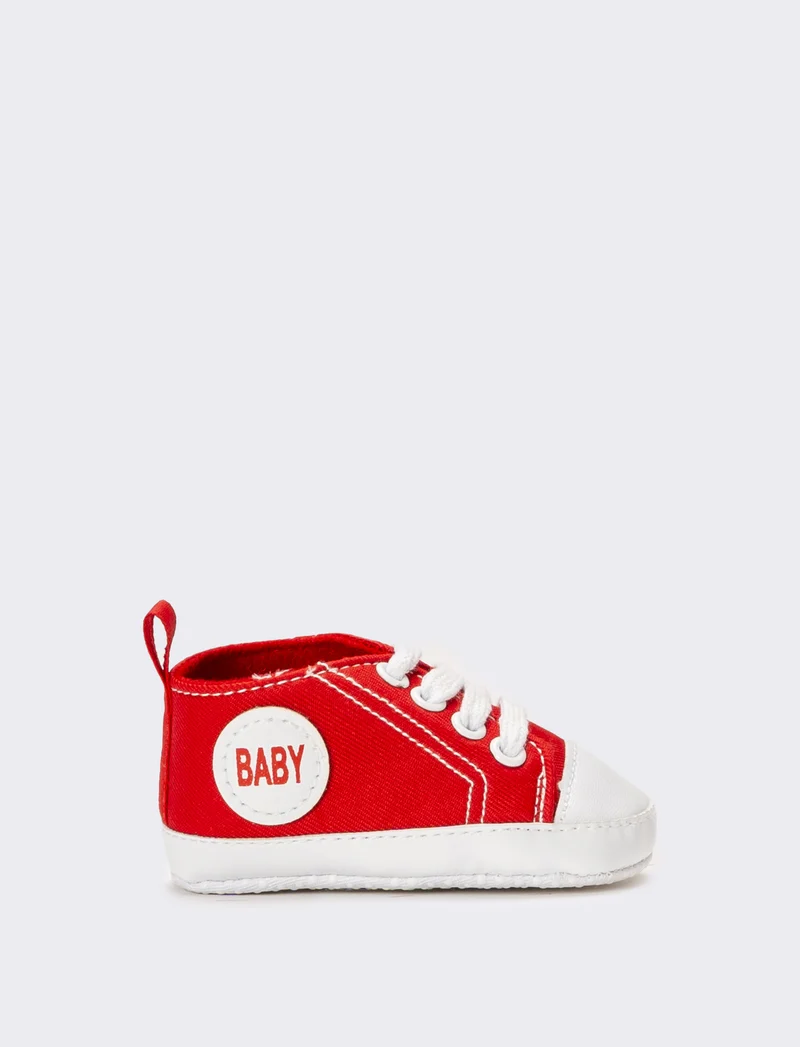 Scarpa in canvas da neonato - Rosso
