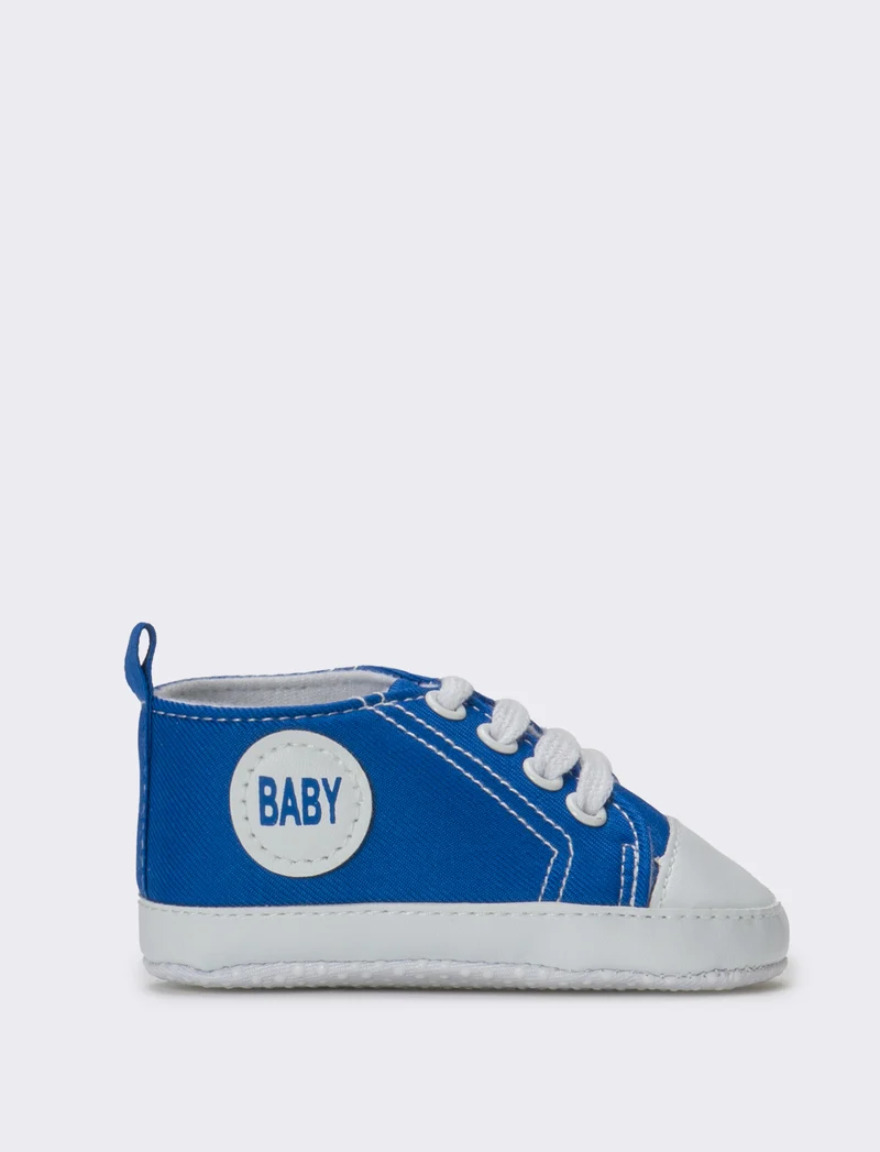 Scarpa in canvas da neonato - Celeste