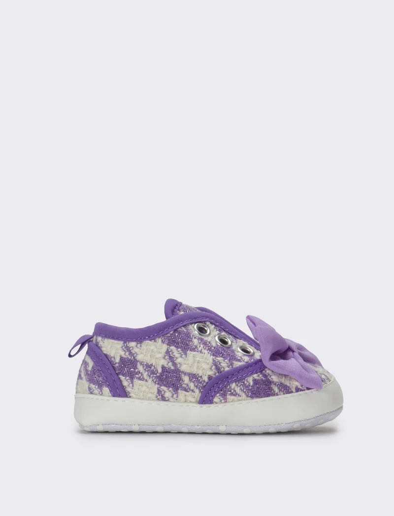 Scarpa in tweed da neonata - Lilla