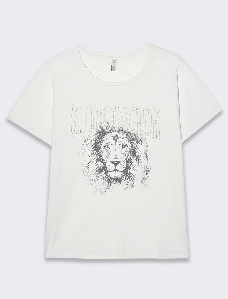T-shirt manica corta stampata da donna - var 1