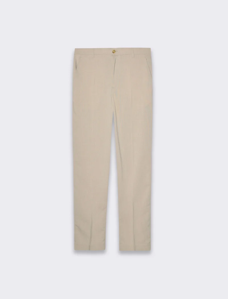 Pantaloni chino straight fit da uomo - Beige