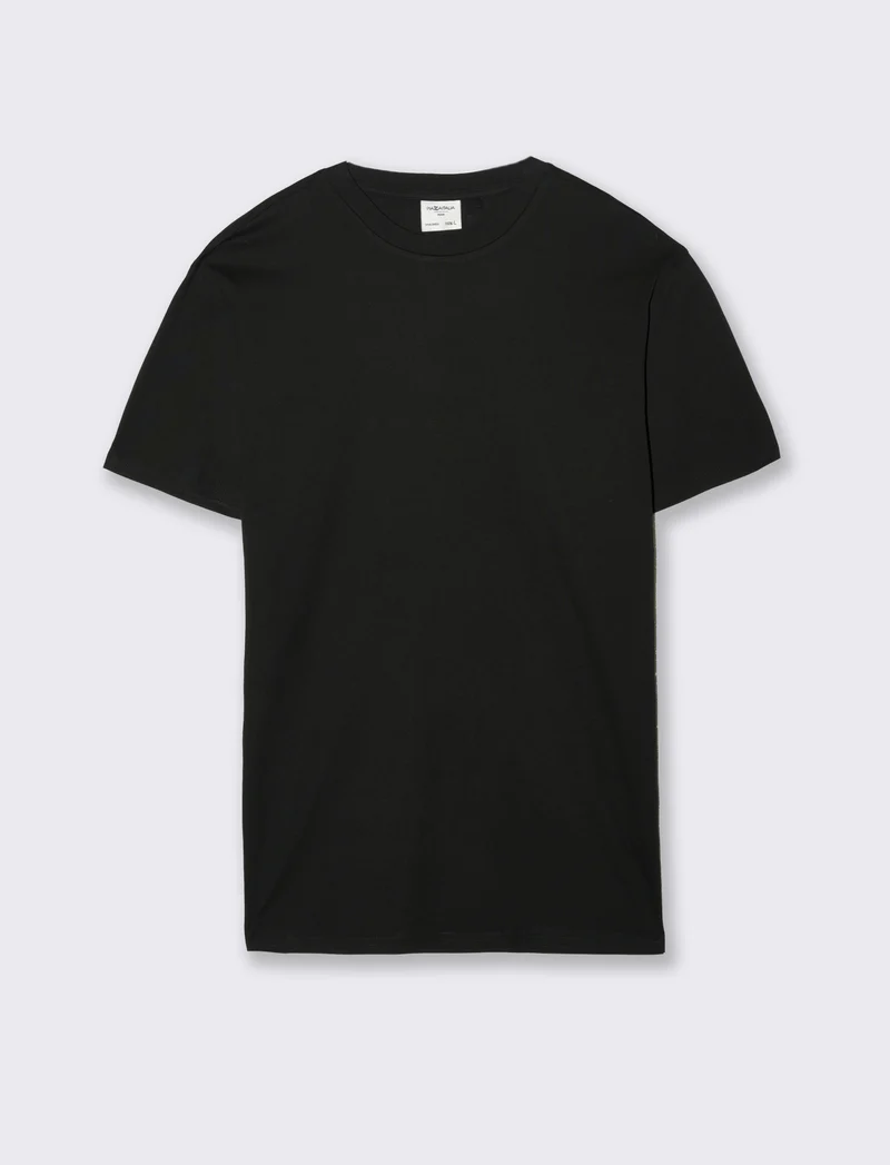 T-shirt basic in cotone premium regular fit da uomo - Nero
