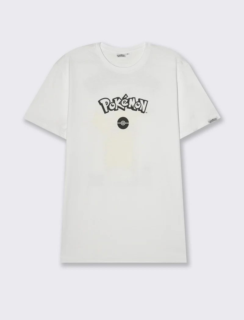 T-shirt stampa pokemon da uomo - Bianco