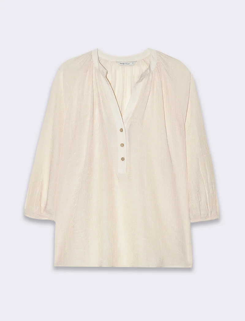 Casacca con manica a 3/4 da donna - Bianco panna