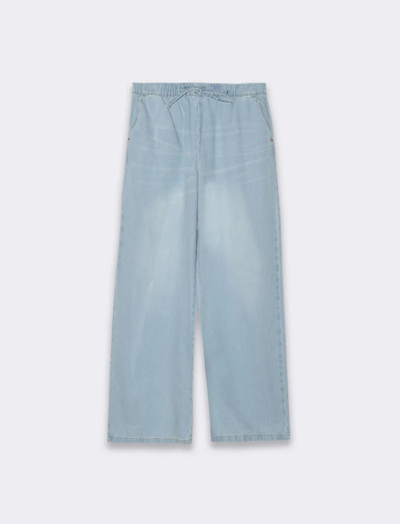 Jeans con coulisse da donna - Denim