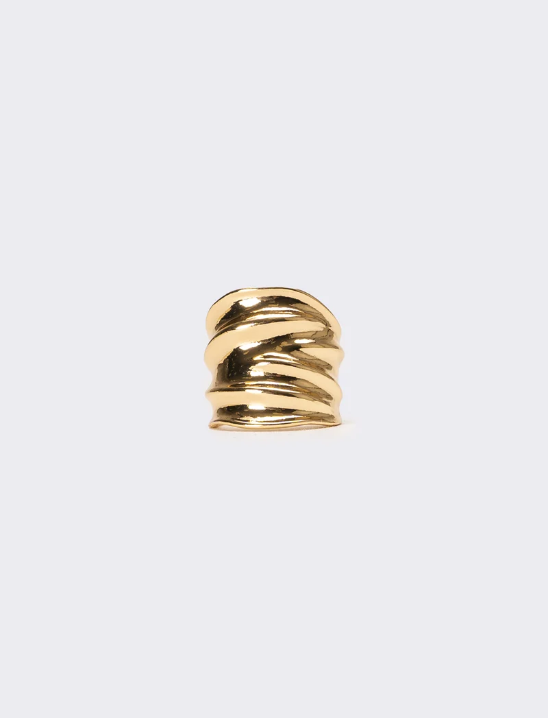 Anello donna con striature - Oro