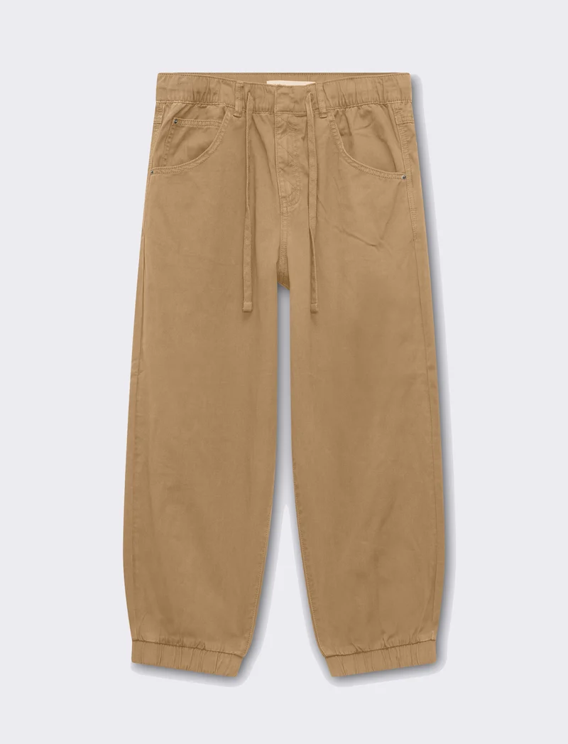 Pantalone a palloncino da donna - Beige fieno