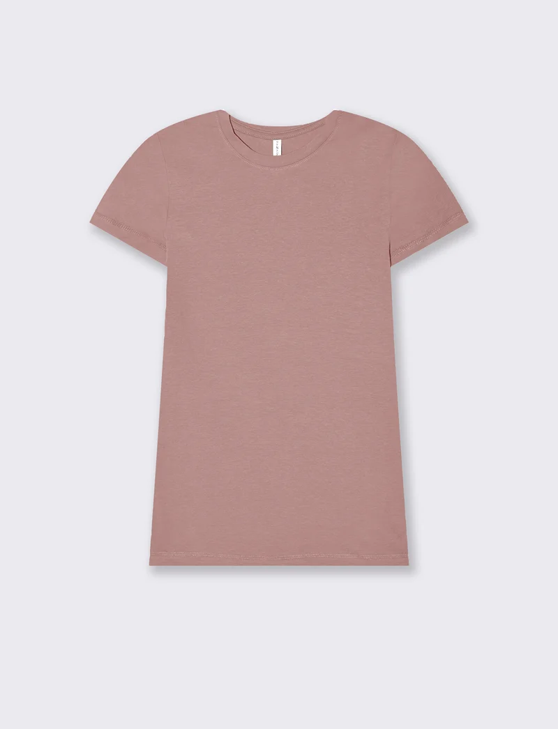 T-shirt basica da donna - Rosa antico