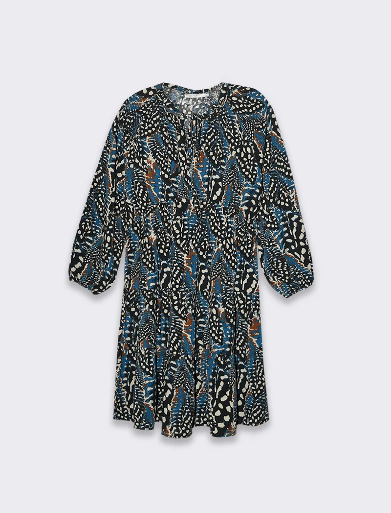 Vestito con collo alla coreana da donna - var 2