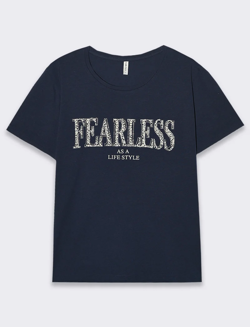 T-shirt manica corta stampata da donna - var 2