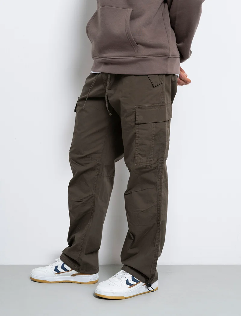 Pantaloni cargo parachute fit da uomo - Verde kaki