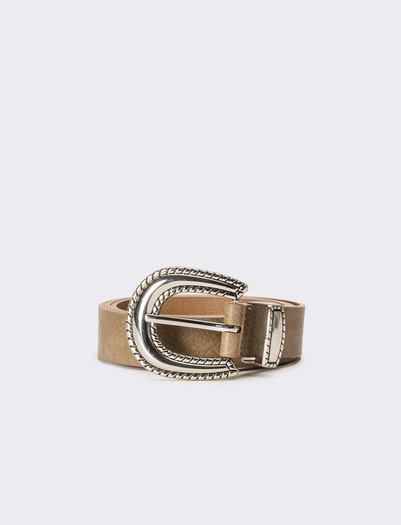 Cintura donna con puntale - Beige