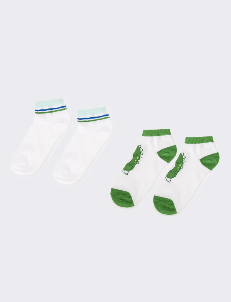 Calzino bambino bipack dinosauri - Verde