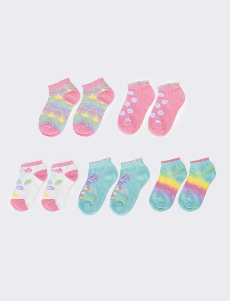 Calzini bambina 5 paia sirenetta - Multicolore