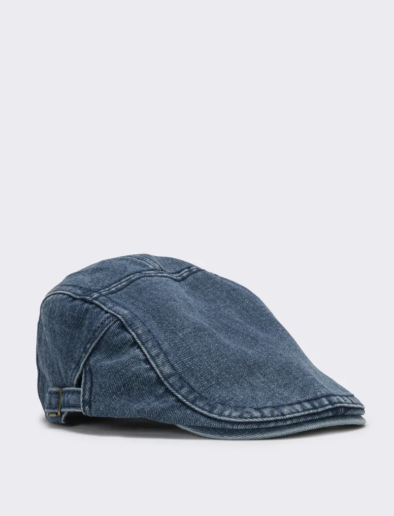 Cappello uomo coppola denim - Blu scuro