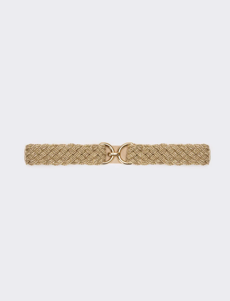 Cintura donna fusciacca elastica con lurex - Oro